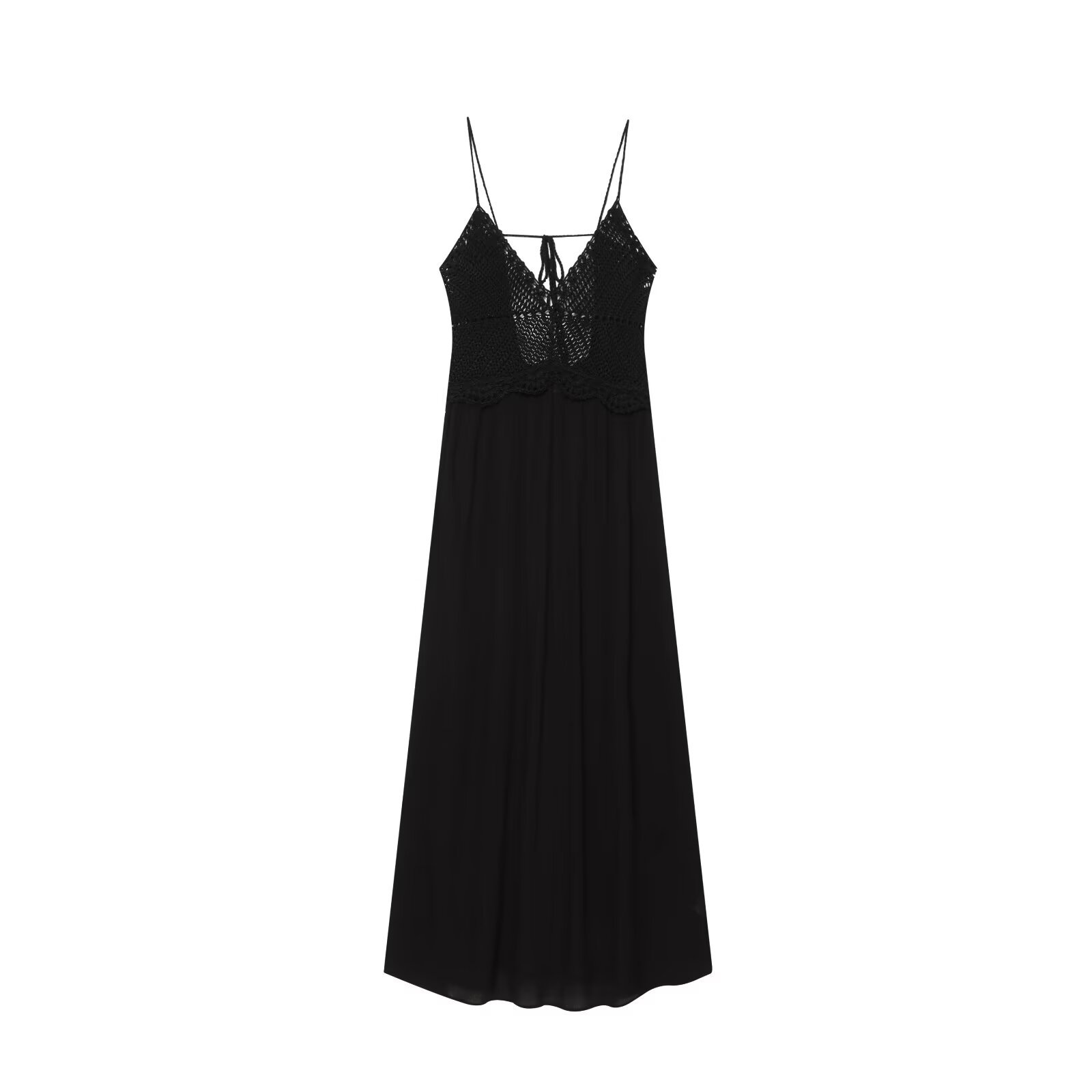 Boho Summer Beach Maxi Dress - فستان ماكسي بوهو كروشيه بتصميم مرقع