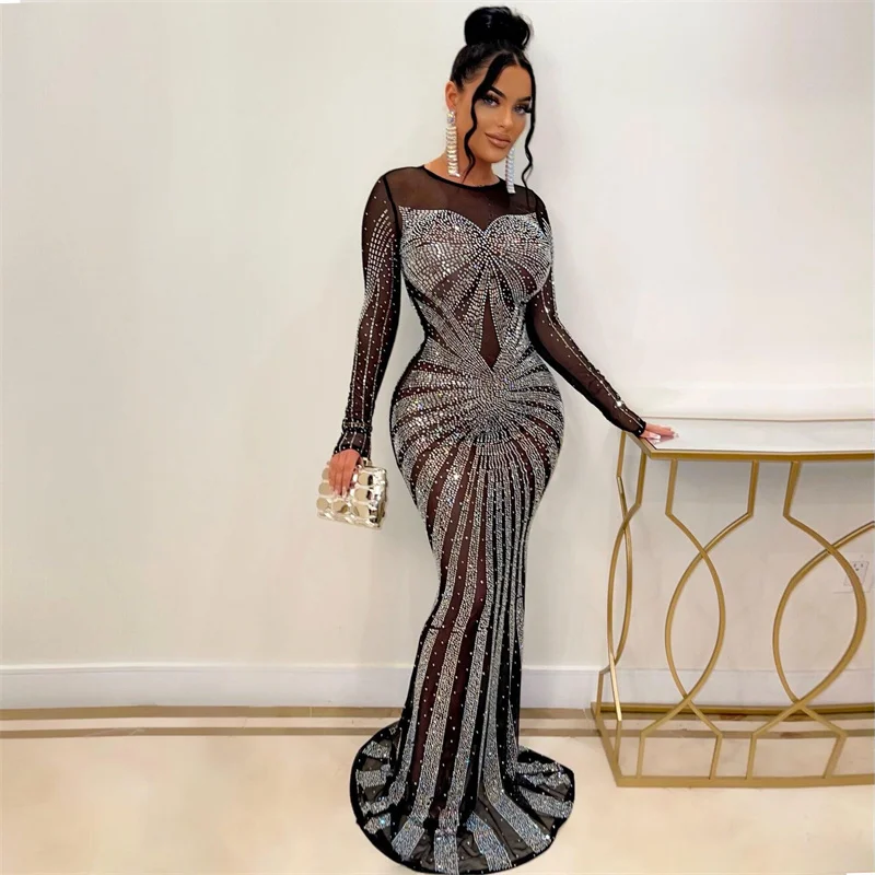فساتين سهرة مثيرة بحورية البحر - مراجعة Sparkly Rhinestone Club Party Dress وسعره