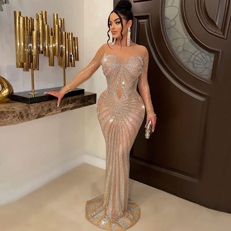 فساتين سهرة مثيرة بحورية البحر - مراجعة Sparkly Rhinestone Club Party Dress وسعره