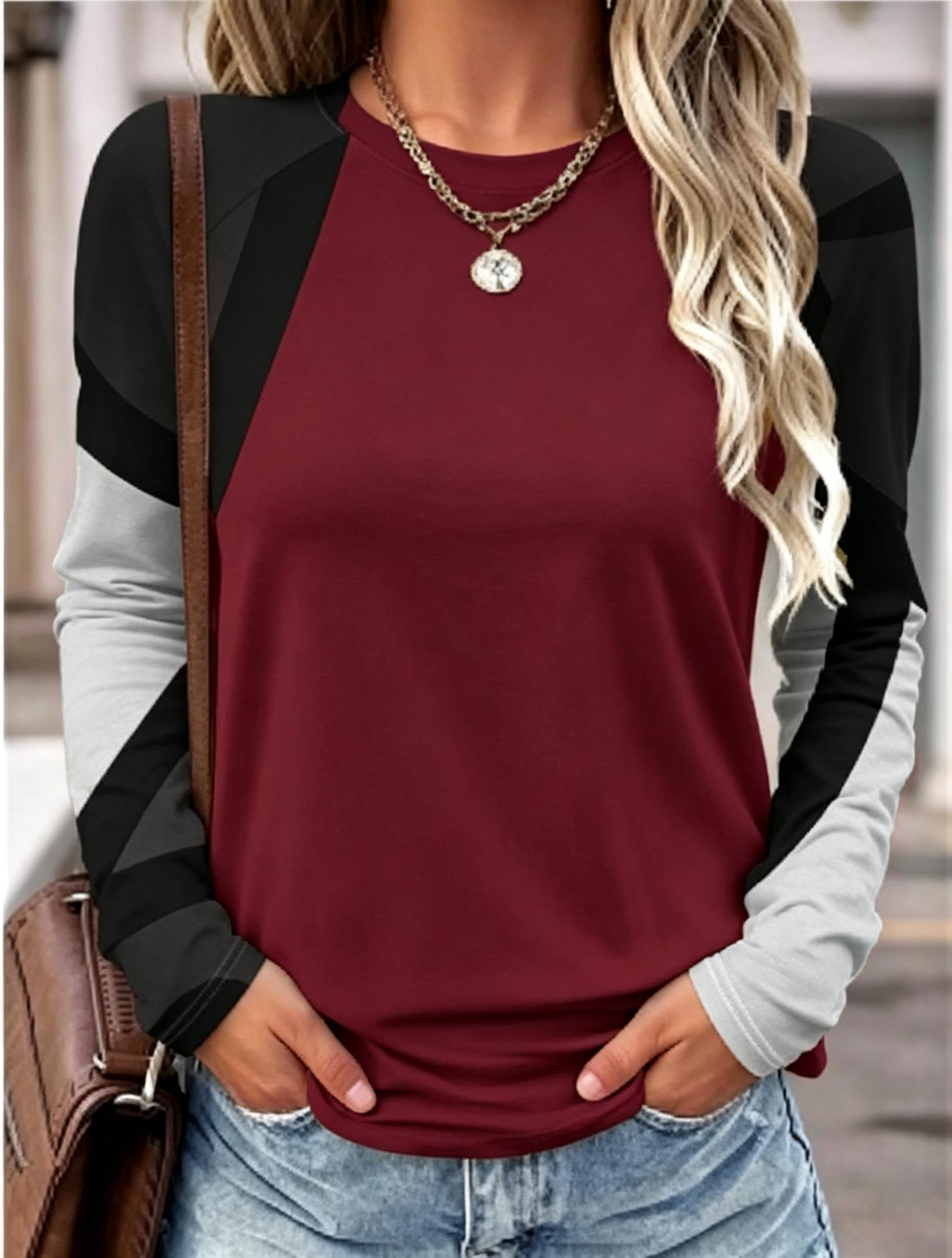 تيشيرت نسائي بأكمام طويلة لعام - مراجعة Blouses وسعره