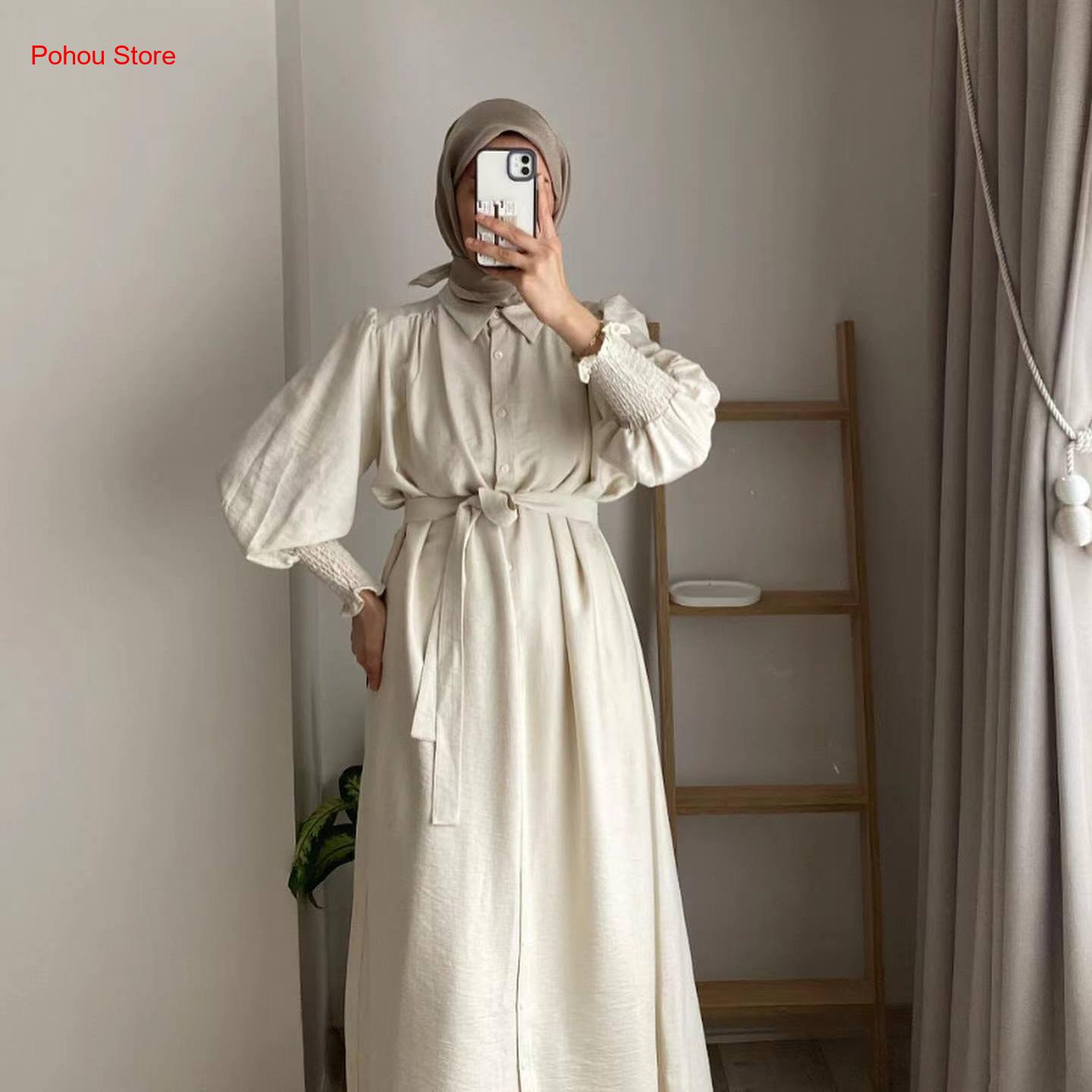 فستان قميصي على الطراز الكوري  - مراجعة Korean Style A Line Shirt Dress وسعره