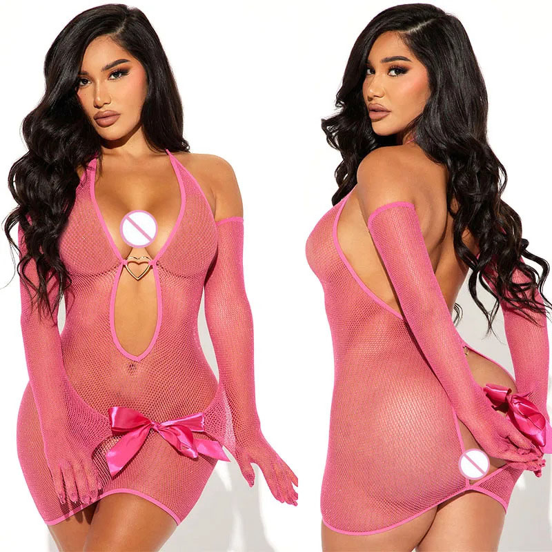 فستان قصير أنيق وجذاب بتصميم ض - مراجعة Sexy Mesh Sheer Bodycon Dress وسعره