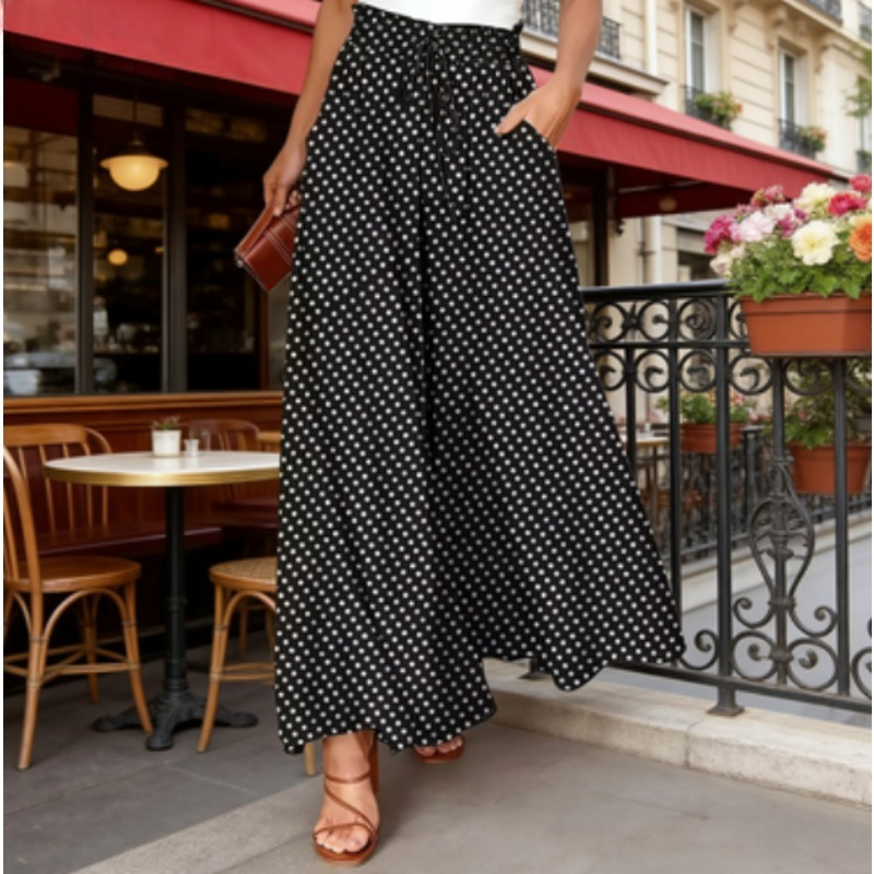 بنطلون واسع الساق بأسلوب بوهيم - مراجعة Skirts وسعره